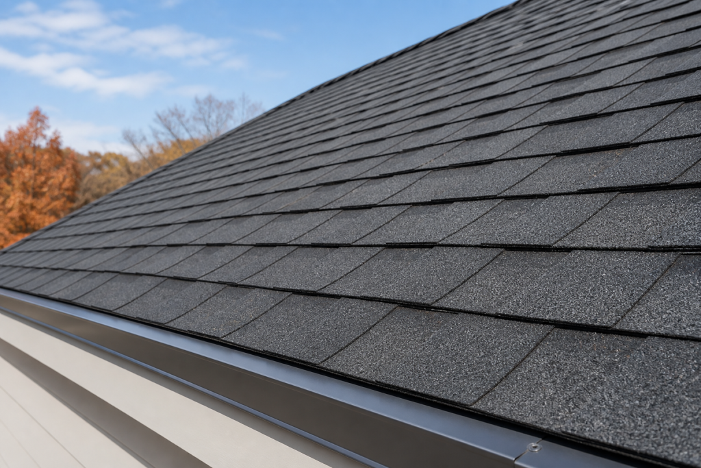 Architectural asphalt shingles on a Northern Virginia roof